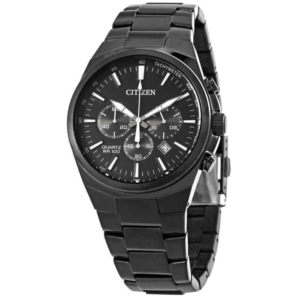 New Citizen Men's Black Chrono Watch w/ box